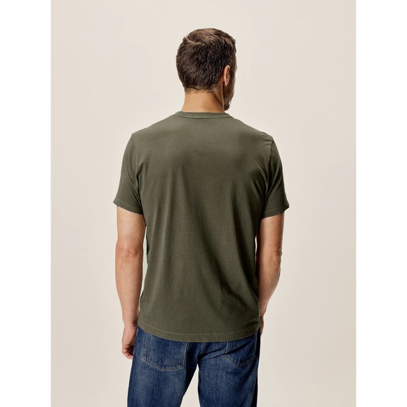 Buck Mason Men's Pima Cotton Classic Straight Hem Crewneck USA Made Tee T-Shirt - Picture 4 of 4